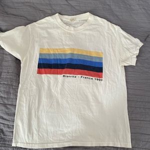 Brandy Melville John Galt Stripe Biarritz France Shirt Women’s OS